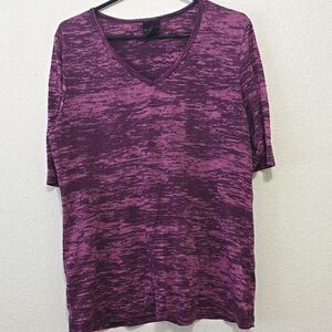 Sledge USA Women's Purple Vneck Tee Shirt Cotton Blend Size XL